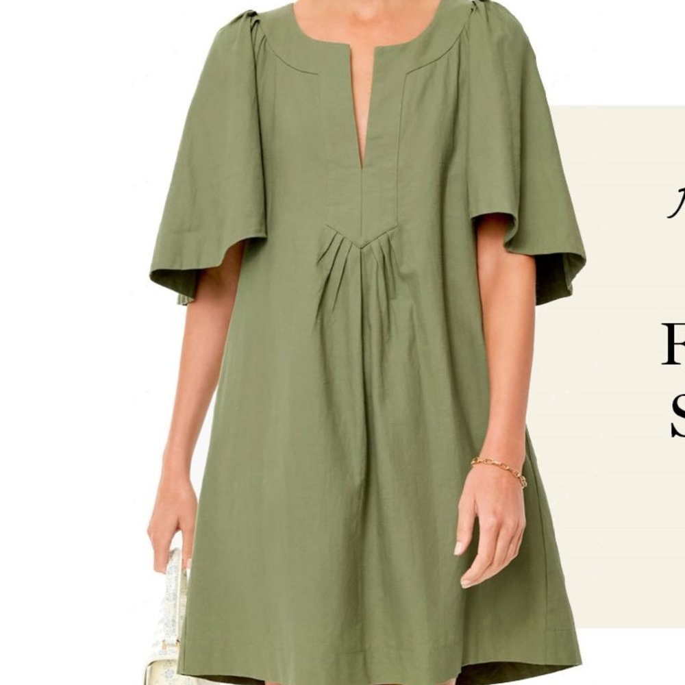 NWOT Tuckernuck Sage Green Finley Flutter Sleeve Dress